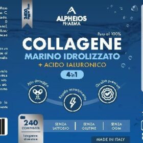 Collagene Marino con Acido Ialuronico - 240 Compresse 2400mg di Collagene Idrolizzato, Integratore con Biotina + Zinco + Selenio + Vitamina C